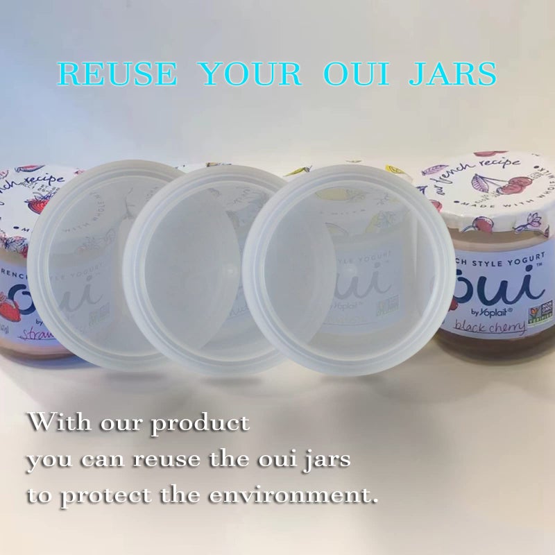 gocola Yogurt Jar Lids for Oui - 12 Pack Lids for Oui  Yogurt Container Lids Clear Plastic - Image 3